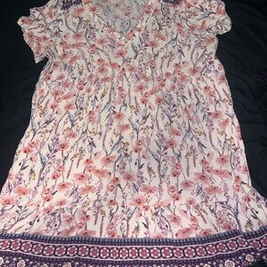 Knox Rose Floral Dress with Pink and Orange Hues